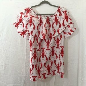 Lobster off the shoulder top